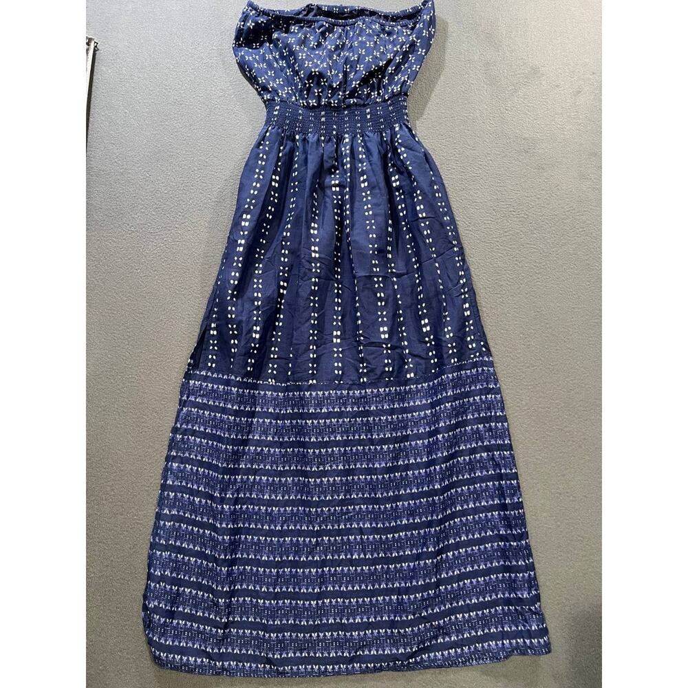 Athleta Printed Molokai cotton silk boho Y2K Maxi Dress Size Medium A010065 - Picture 13 of 13